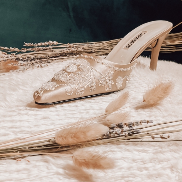 Caparros Shoes - Champagne Wedding Shoes Kitten Heels Boho Bridal